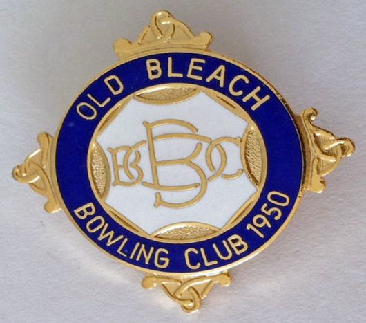 Old Bleach co. bowling club badge